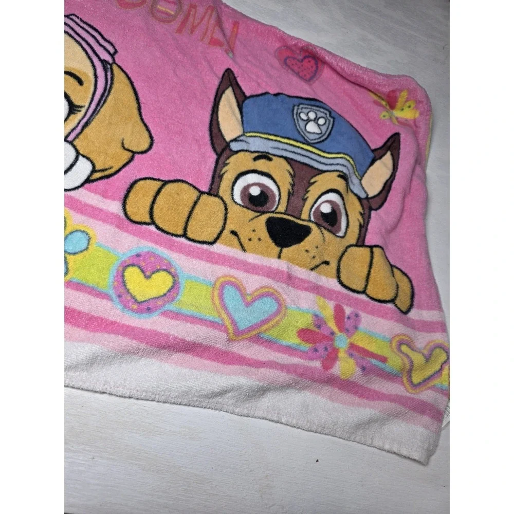 Paw Patrol Skye Kids Hooded Towel Wrap 100% Cotton Beach Swim Bath